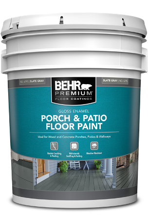 5 Gallon Bucket of Behr Premium Porch and Patio Floor Paint, Gloss No. 6795