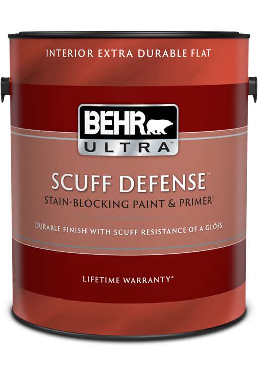 1 gal can of Behr Ultra Scuff Defense interior paint, extra durable flat