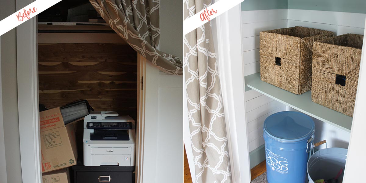 Redesigning a Cedar Paneled Closet for Stylish Storage Behr