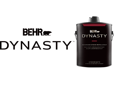 1 gal can of Dynasty Interior Flat Paint with the Simple Pour Lid and Spout