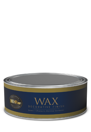 1 tin of Behr Wax Decorative Clear Finish