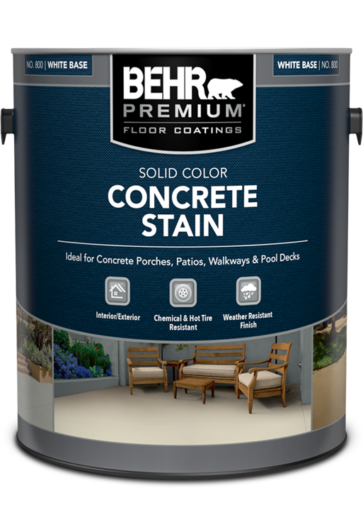 Concrete Stain S Behr, Concrete Patio Stain Colors Home Depot