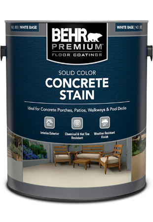 Solid Color Concrete Stain Behr, How To Color Stain Concrete Patio