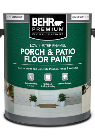 BEHR PREMIUM<sup>®</sup> Porch & Patio Floor Paint - Low-Lustre Enamel