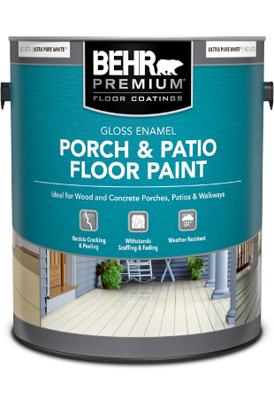 5 gal pail of Behr Premium Porch and Patio Floor Paint, Gloss