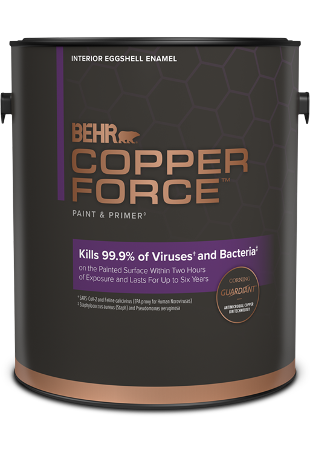 1 gal can of Copper Force Interior Paint, eggshell enamel