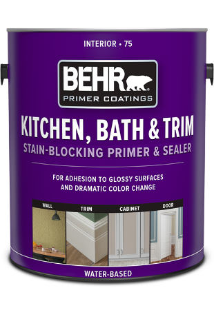 BEHR<sup>®</sup> Kitchen, Bath & Trim Stain-Blocking Primer & Sealer
