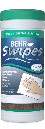 Container of Behr Swipes