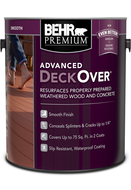 Smooth Advanced Deckover Waterproofing Finish For Wood And Concrete Behr - Exterior Deck Paint Colors