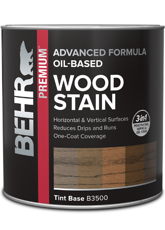 1 quart can of Behr Premium Oil Based Wood Stain, interior