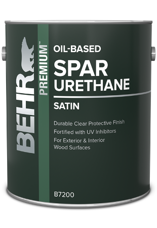 1 gallon can of Behr Premium Oil Based Spar Urethane, interior