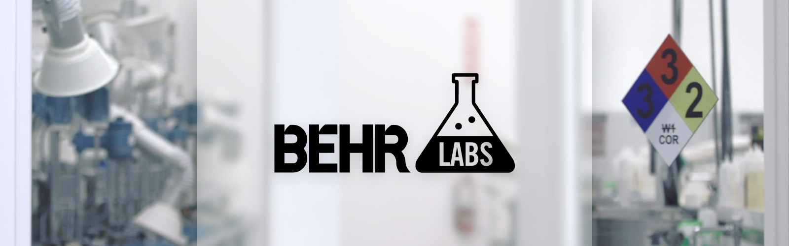 Desktop view of an image of a laboratory with a title BEHR LABS