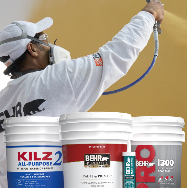 Behr Pro interior products landing page mobile image.