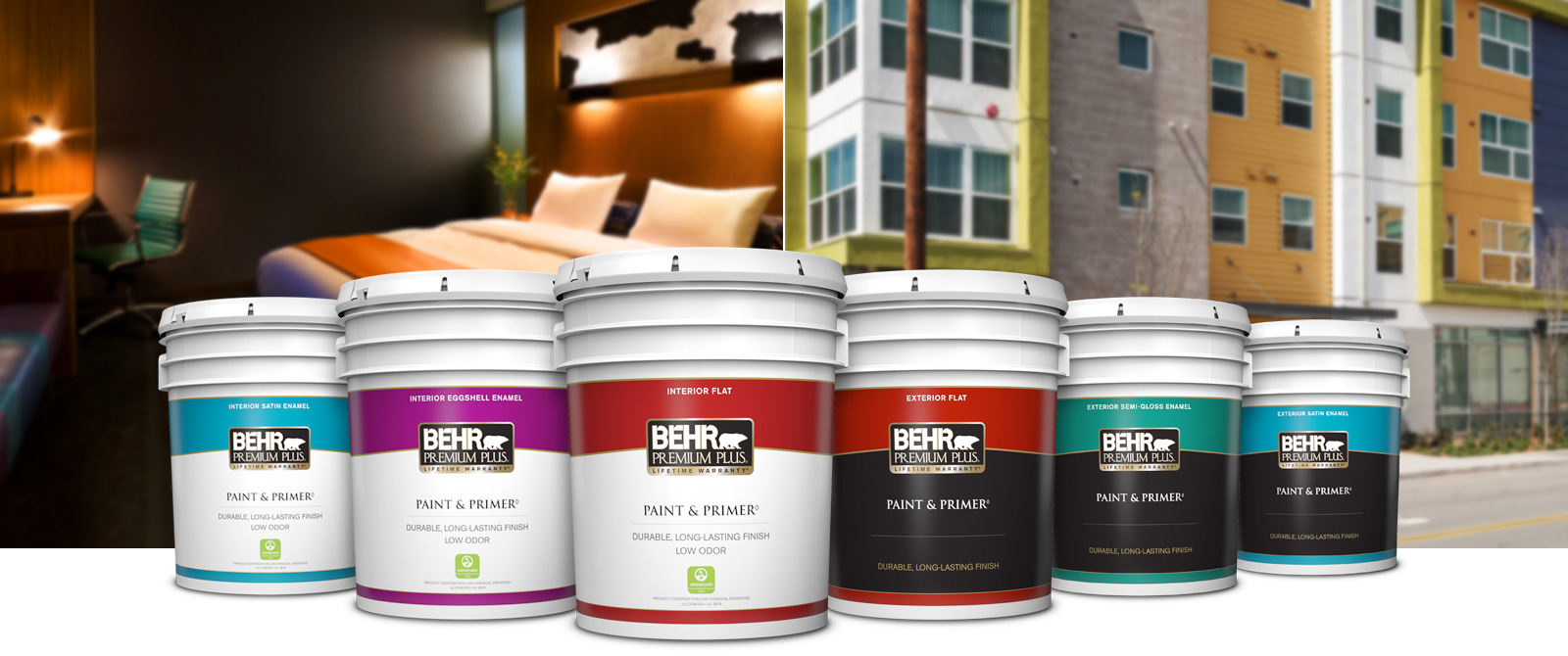 Behr Premium Plus Interior and Exterior product line up