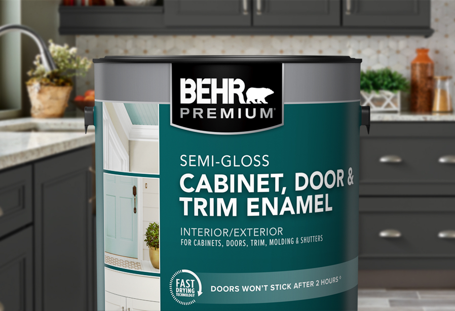 Image of a 1 gallon Behr Premium Cabinet, Door & Trim Enamel Paint
