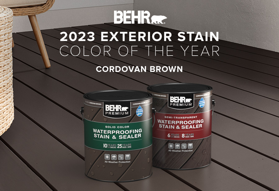 Behr 2023 Color of the Year--Cordovan Brown image