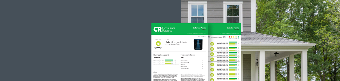 Consumer Reports Marquee Exterior Paint report