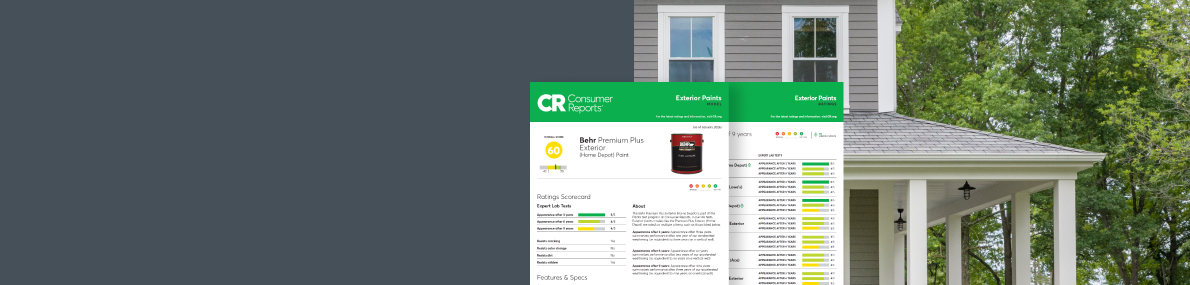 Consumer Reports Premium Plus Exterior Paint report