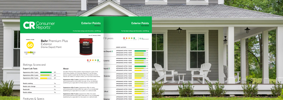 Consumer Reports Premium Plus Exterior Paint report image for mobile