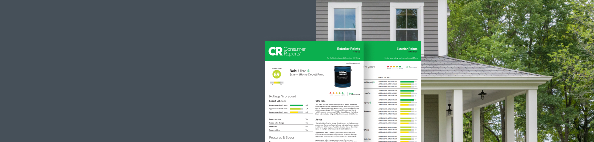 Consumer Reports Ultra Exterior Paint report