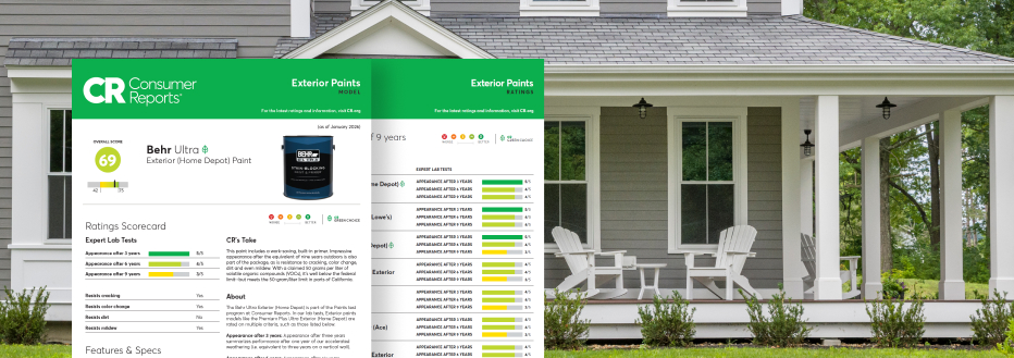 Consumer Reports Ultra Exterior Paint report image for mobile