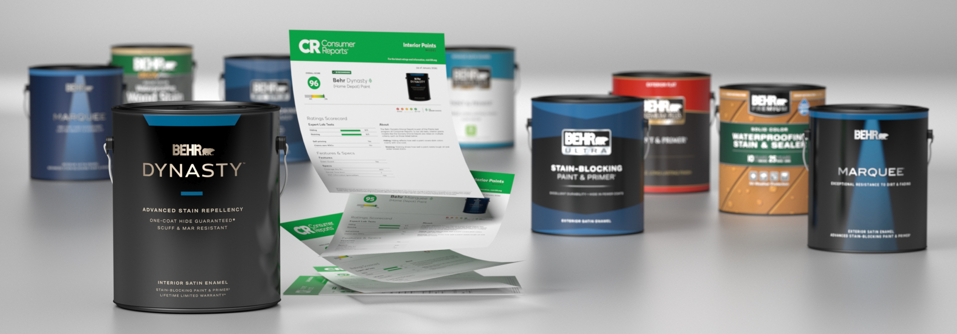 Hero image of Consumer Reports against a gray background.