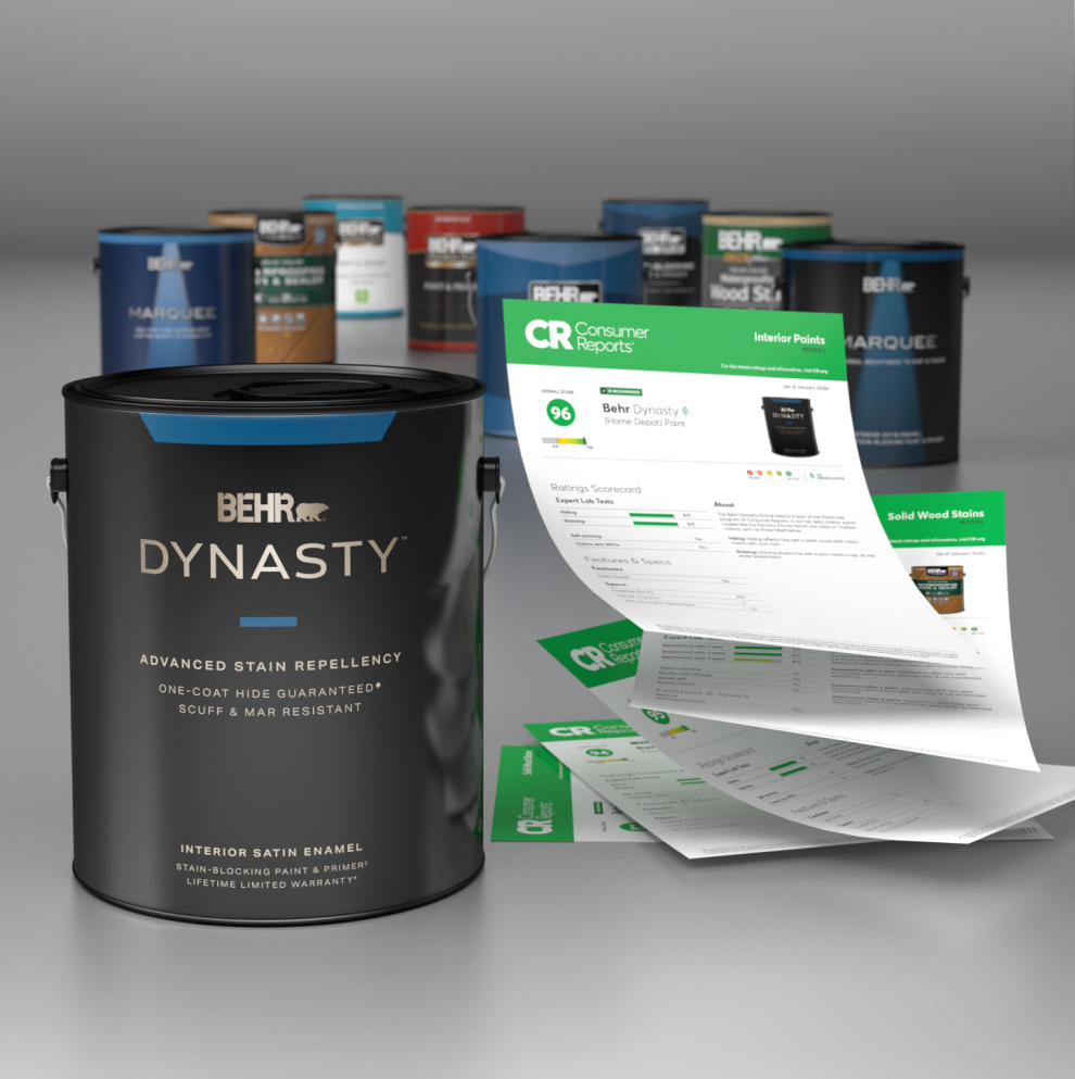 Hero mobile image of Consumer Reports against a gray background.