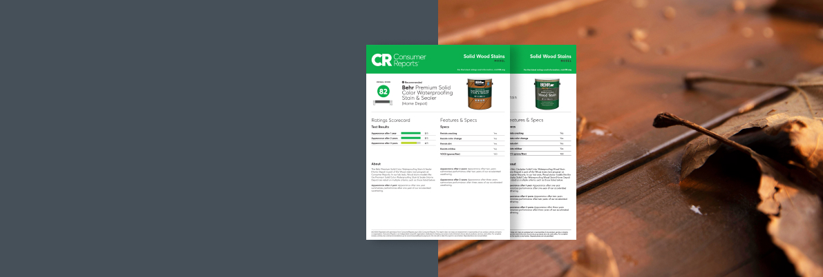 Consumer Reports Solid Color Stain reports
