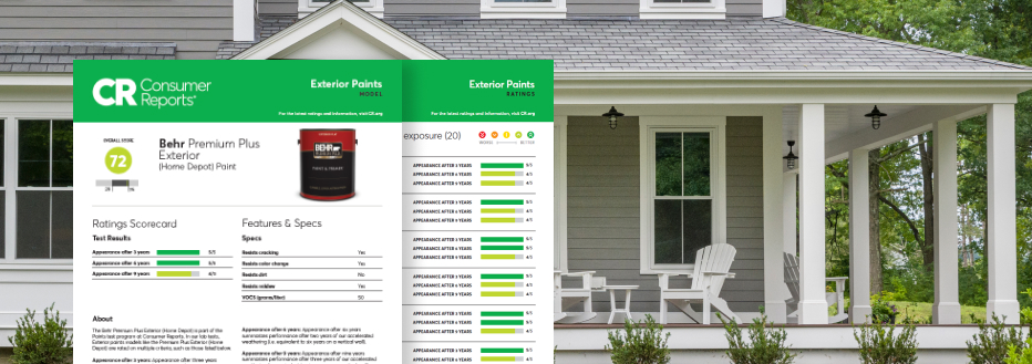 Consumer Reports Premium Plus Exterior Paint report image for mobile