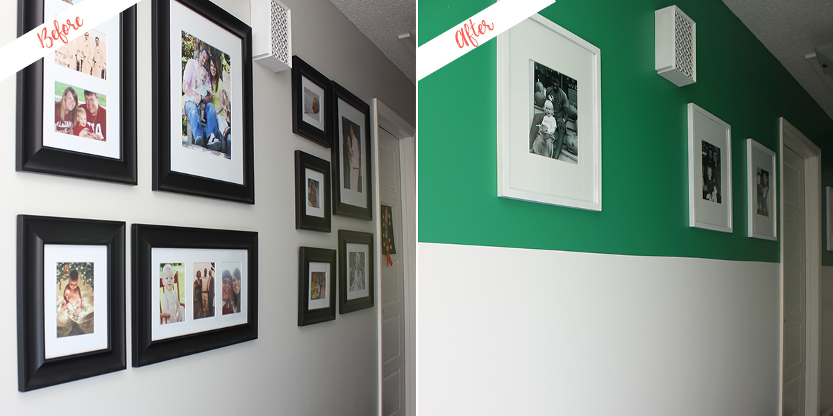 Hallway project, before and after