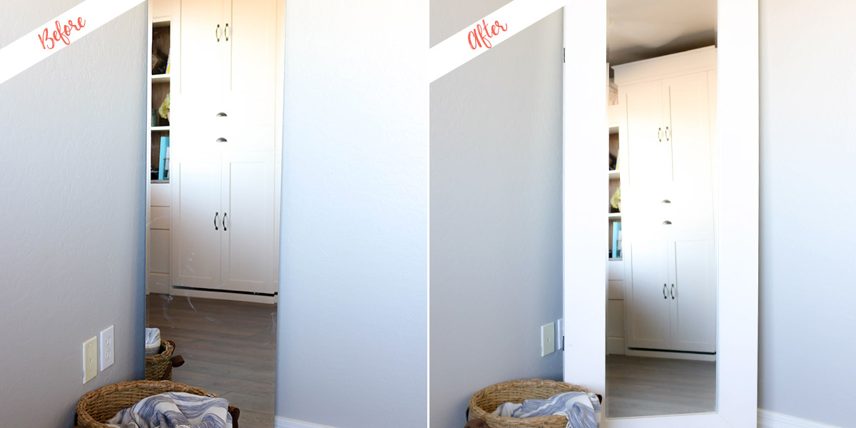 full length mirror with and without storage