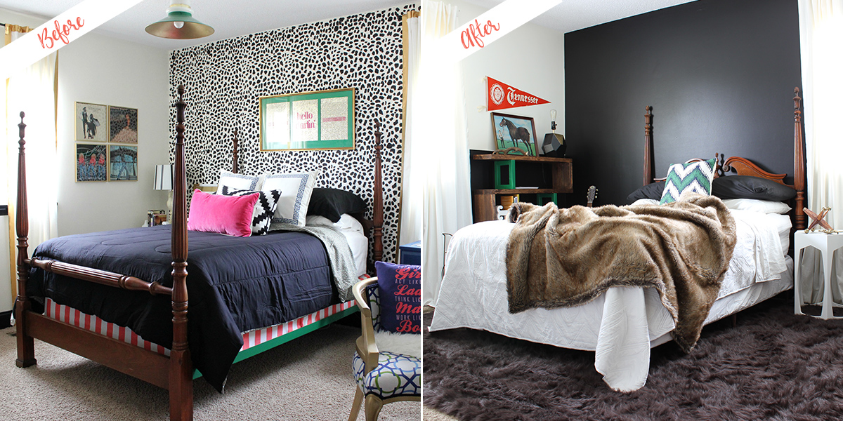 Guest Bedroom project, before and after