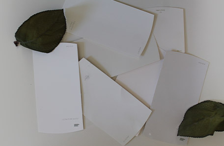 We looked at a lot of paint swatches before deciding on a color