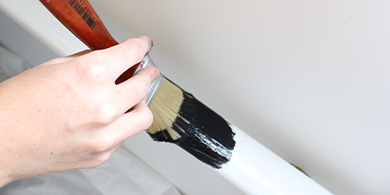 handrail being painted black