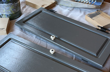 painted detached hutch doors