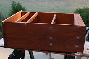 half of hutch with doors removed