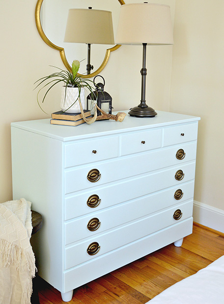 finished dresser with decor