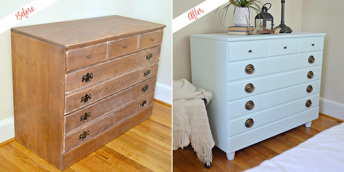 Refinished Dresser From Goodwill In One, How To Repaint An Old Wood Dresser
