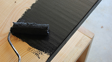 Painting the media console.