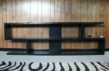 The finished console before filling the shelves