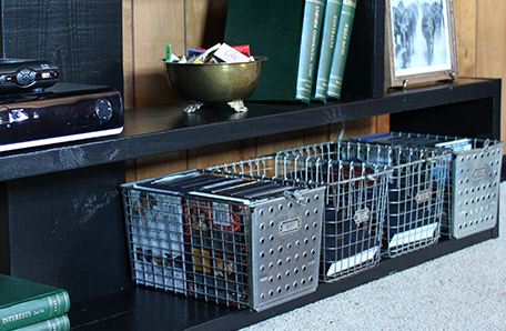 Use wire baskets for additional storage flexibility