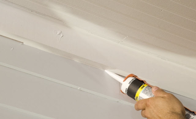 Repairing ceiling Gap with caulk