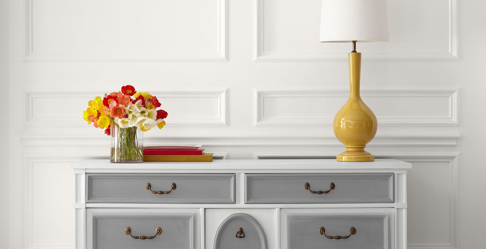 gray classic relaxed & serene hallway