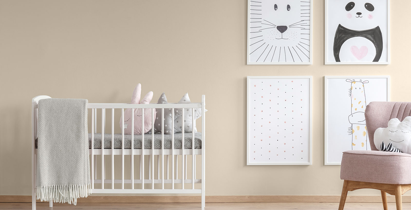 white modern cozy & inviting kid's room