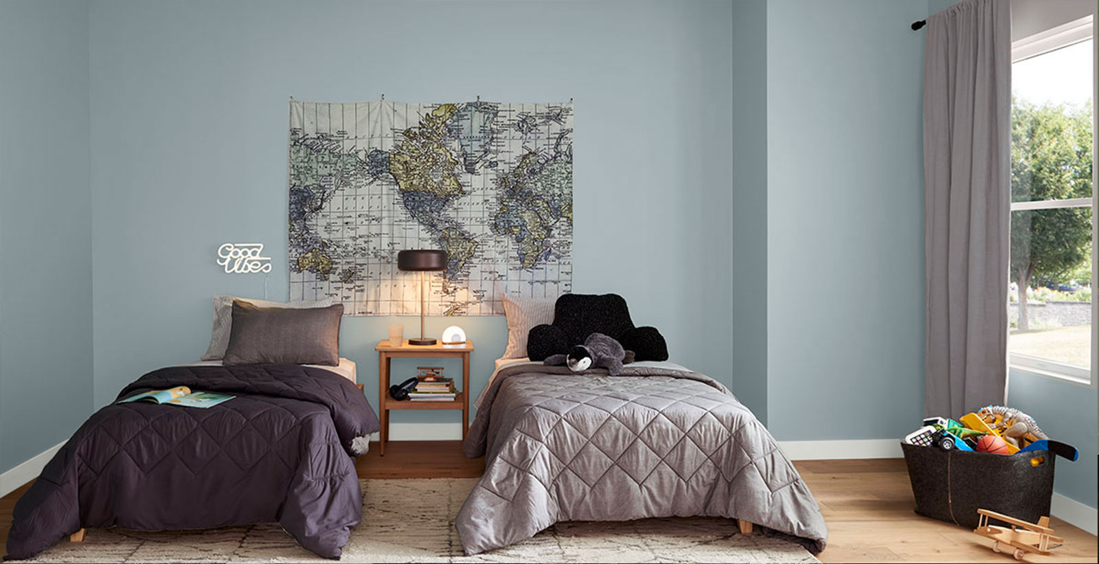 blue casual relaxed & serene kid's room