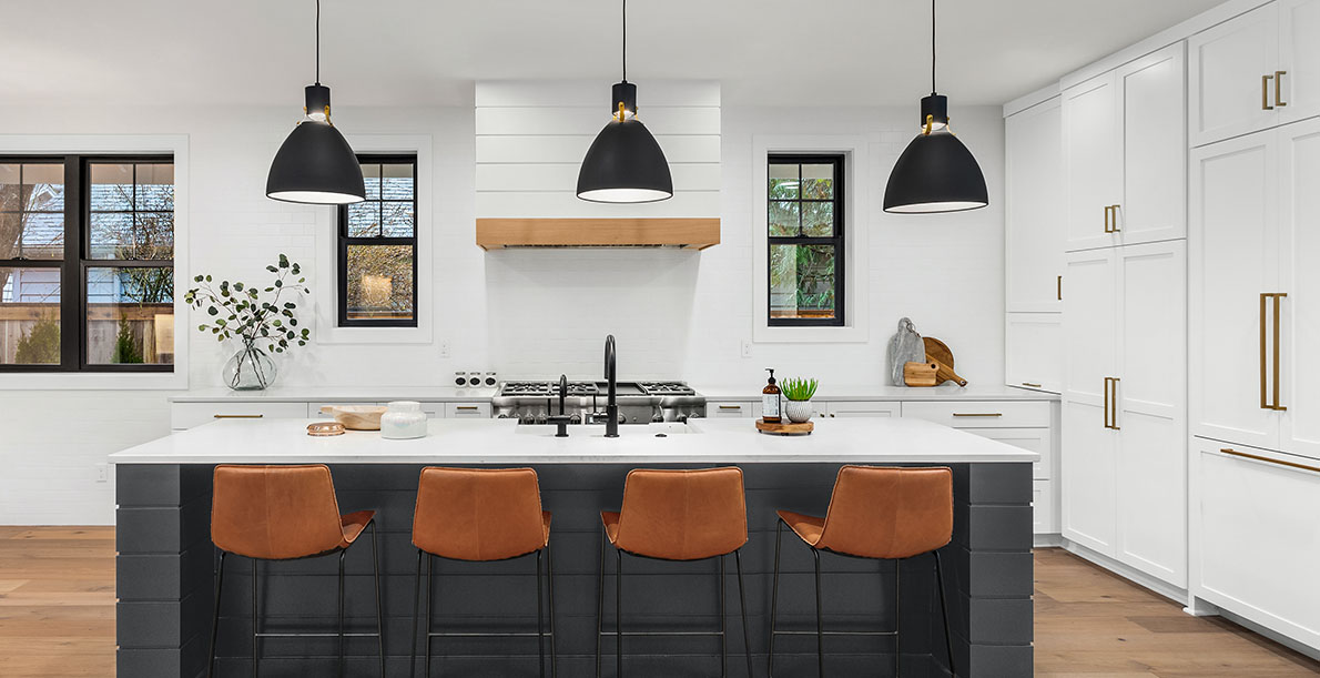 gray casual bold & dramatic kitchen