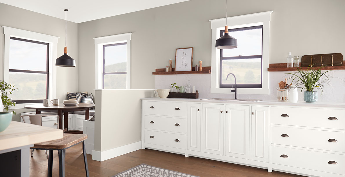 gray eclectic cheerful & friendly kitchen