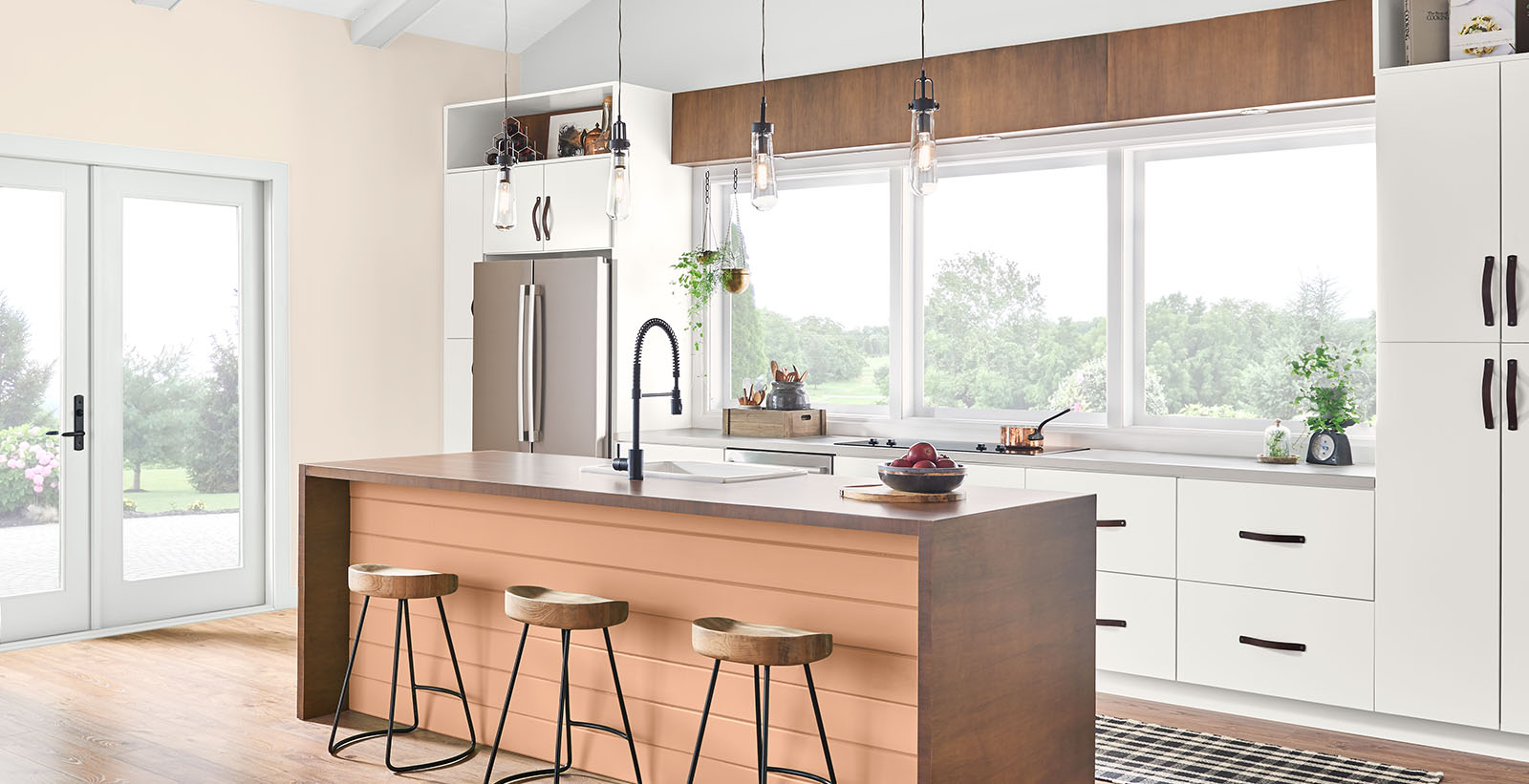 orange casual cheerful & friendly kitchen