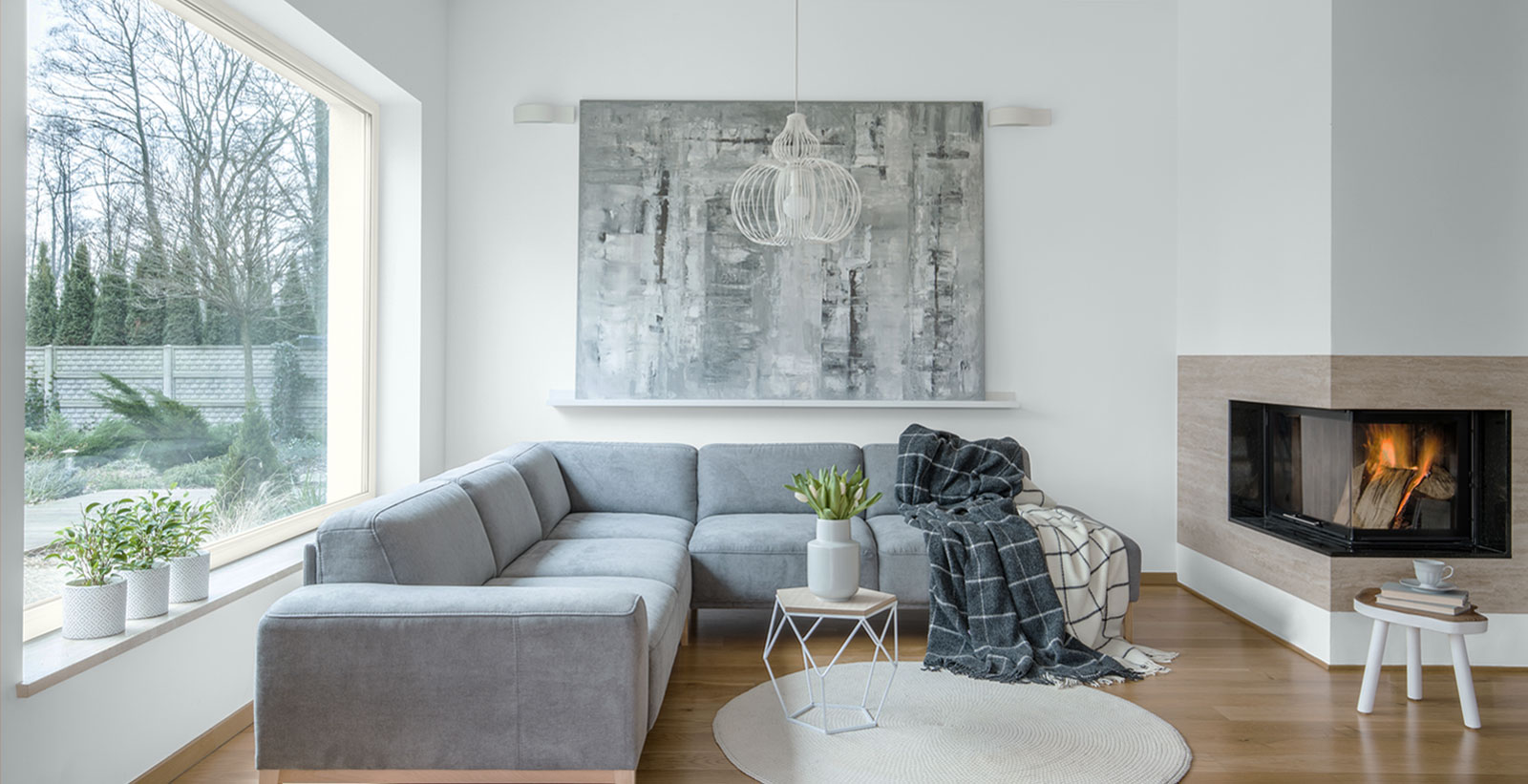 gray casual cozy & inviting living room