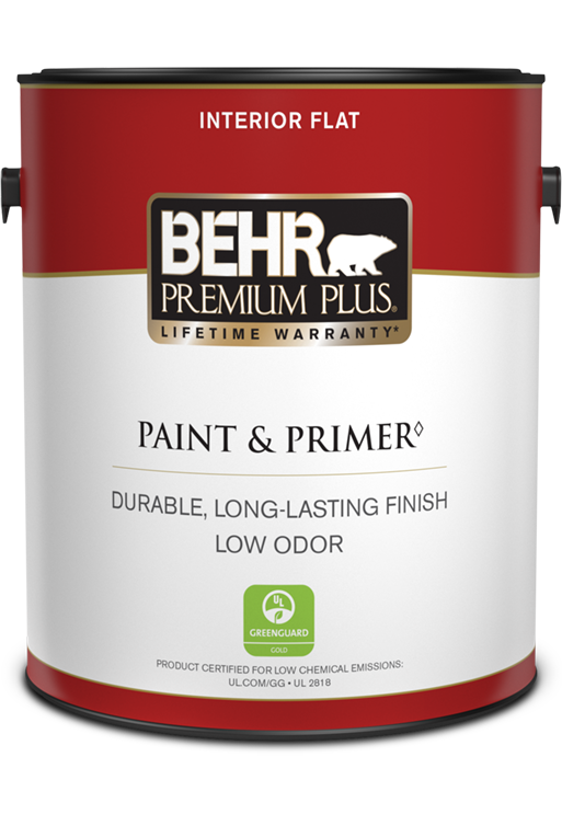 BEHR Premium Plus 1 gal. #N190-4 Rugged Tan Flat Low Odor Interior Paint & Primer